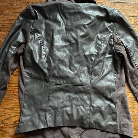 Blank NYC Mixed Media Drape Front Moto Jacket - Picture 7 of 8